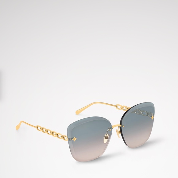 LV Jewel Round Cat Eye Sunglasses Blue